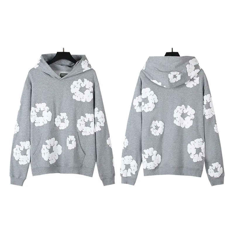802# P196 Real shot DENIM TEARS main line Kapok foam printed American hooded sweatshirt Fabric 380g pure cotton terry cloth Color: black gray black-gray red dark green royal blue orange pink light blue carbon gray color blue white purple lake blue code number: S M L XL